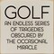 Golf Rustic Wood Sign Knotty Pine Vintage Wall or Shelf Decor 7 Inch